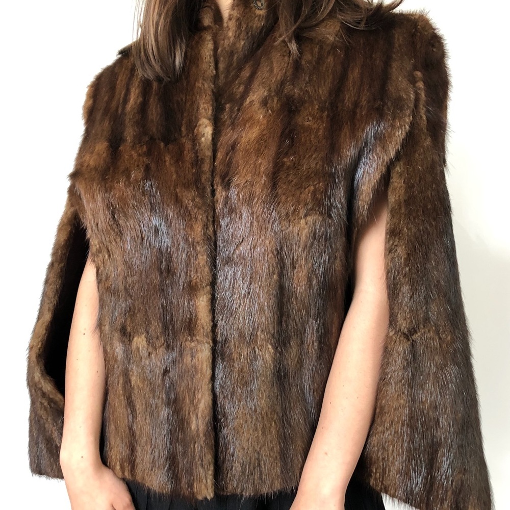 Vintage Penguin Fur 1930's Mink Cape